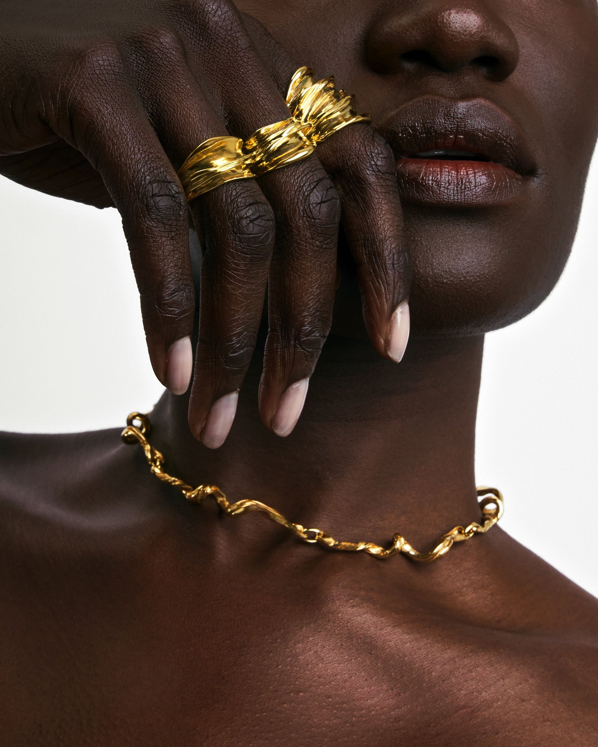 Draped Edge Slim Ring