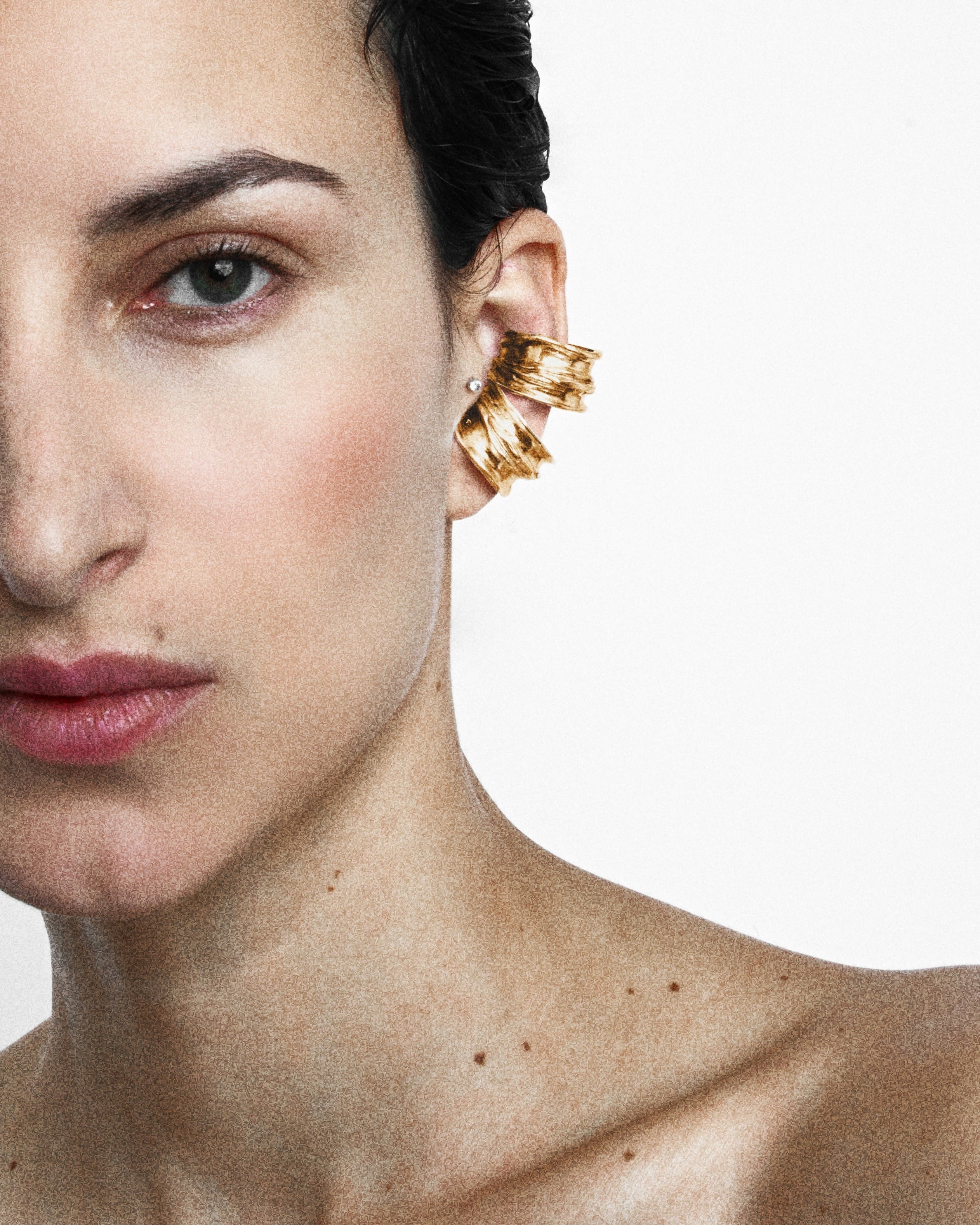 Draped Edge Ear Cuff - Vermeil